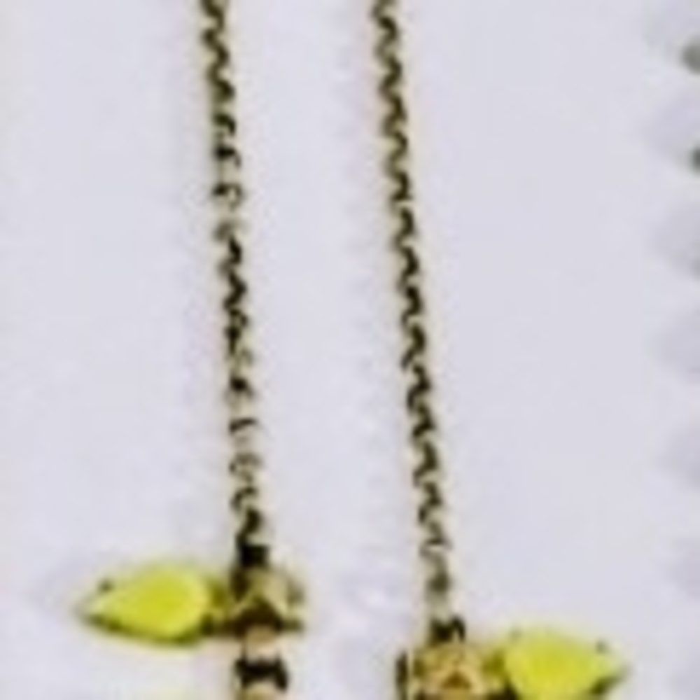 J. Crew Gold and Yellow Dangle Earrings